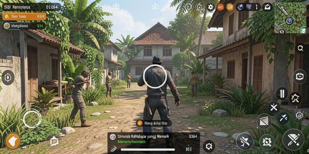 Tampilan utama gameplay 8364 dengan interaksi karakter yang menarik.