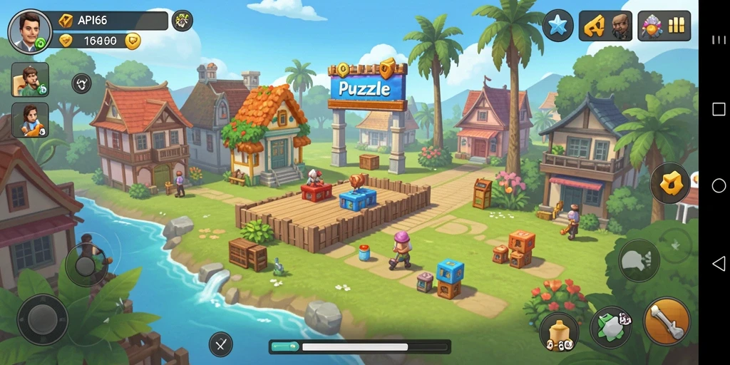 Screenshot utama menampilkan gameplay menantang dari API66.