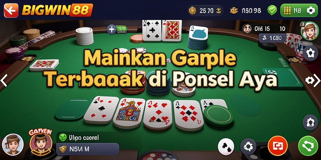 Tampilan screenshot dari gameplay Gaple yang seru dan interaktif.