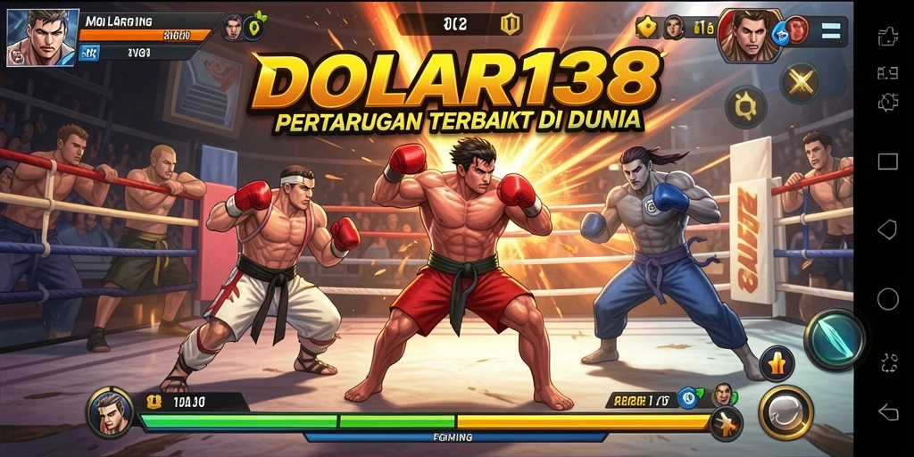 Screenshot menunjukkan duel seru dalam permainan Fighting DOLAR138.