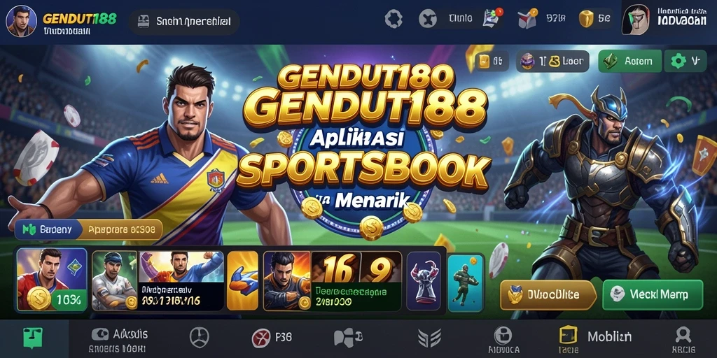 Tampilan utama aplikasi GENDUT188 dengan pilihan taruhan olahraga.