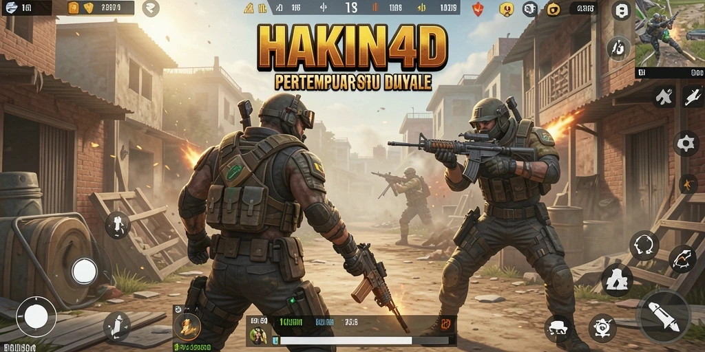 Tampilan gameplay seru dalam HAKIN4D saat bertempur.