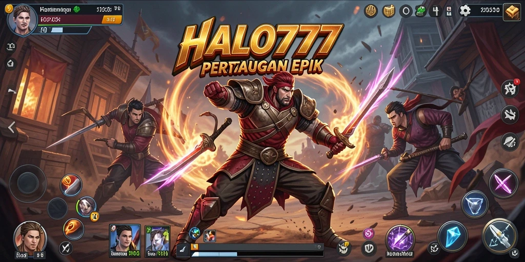 Tangkapan layar game HALO777 menampilkan aksi pertarungan yang mendebarkan.