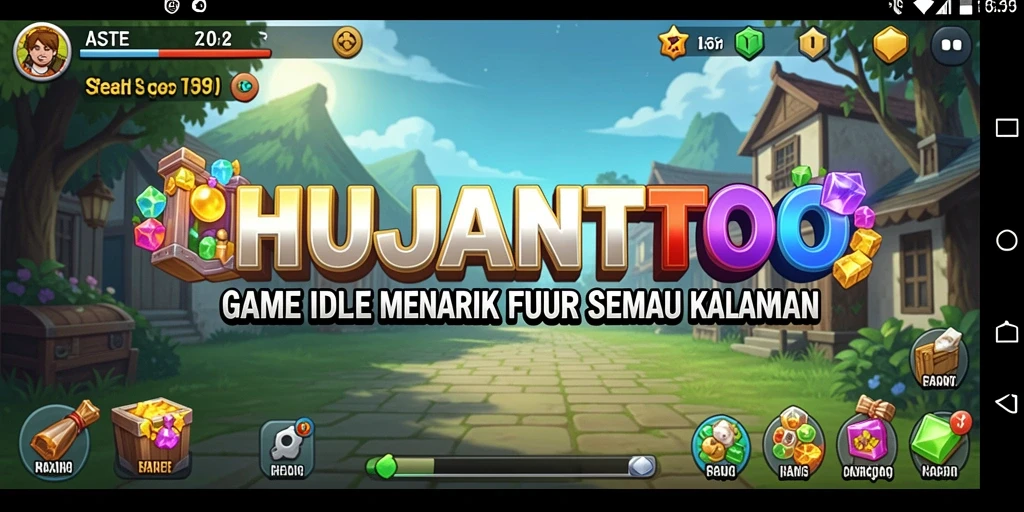 Tampilan gameplay HUJANTOTO yang menarik dan menenangkan