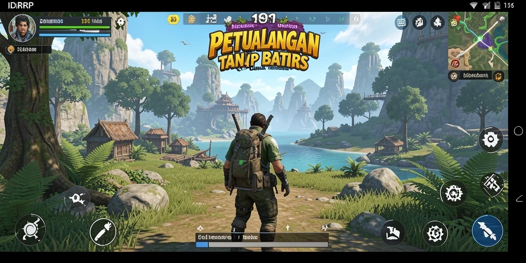 Screenshot gameplay IDRRP menampilkan eksplorasi dunia terbuka yang epik.