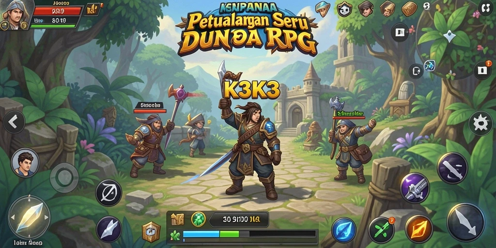 Tampilan gameplay K3K3 yang menegangkan saat melawan monster.
