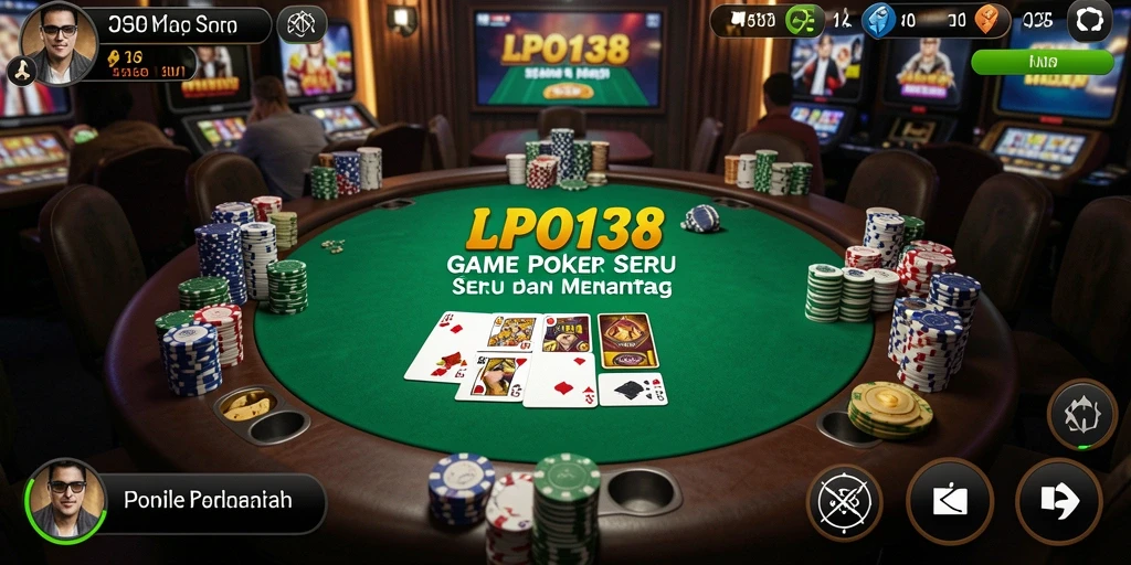 Screenshot LPO138 menampilkan gameplay seru dalam permainan Poker.