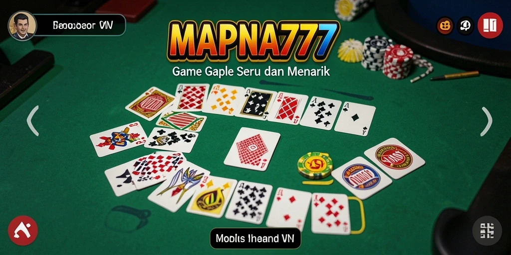 Tampilan gameplay seru dari game Gaple MAPNA777.