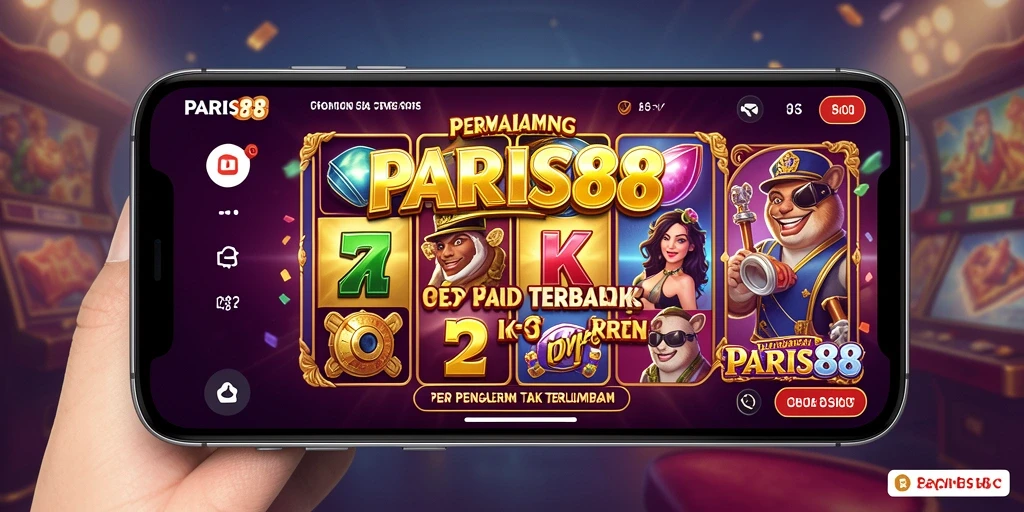 Screenshot utama <strong>PARIS88</strong> menampilkan gameplay Slot yang mengasyikkan dan berwarna.