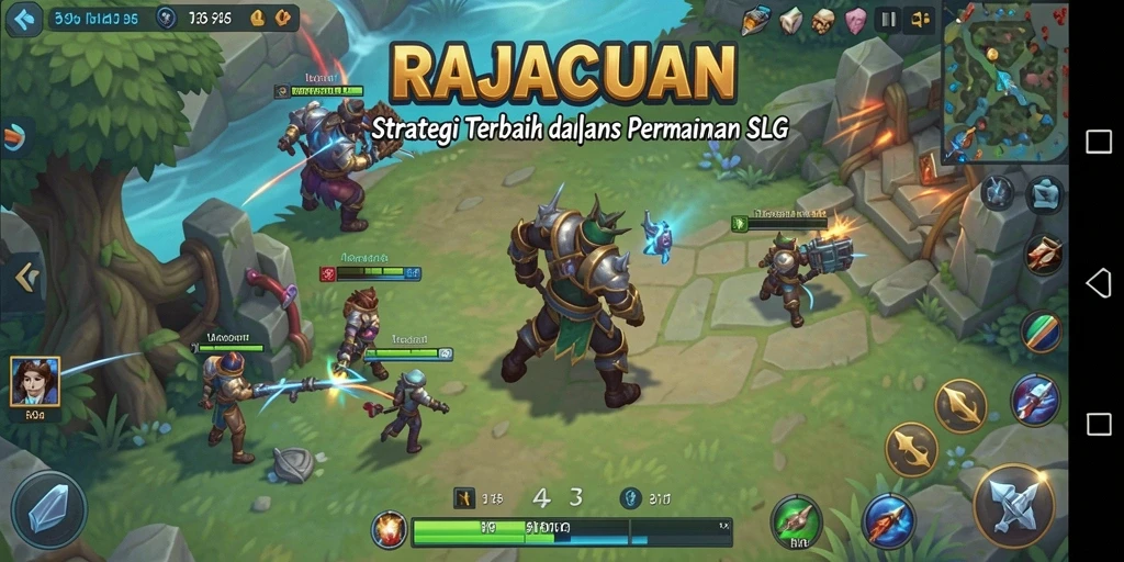 Tampilan gameplay yang menegangkan dan strategis di RAJACUAN.
