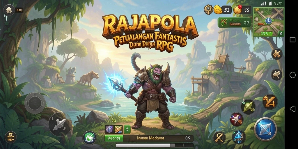 Tampilan gameplay seru dan menantang dalam RAJAPOLA.