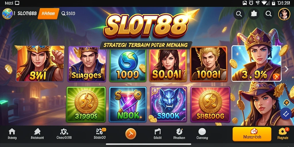 Screenshot utama SLOT88 menampilkan aksi gameplay strategi yang seru.