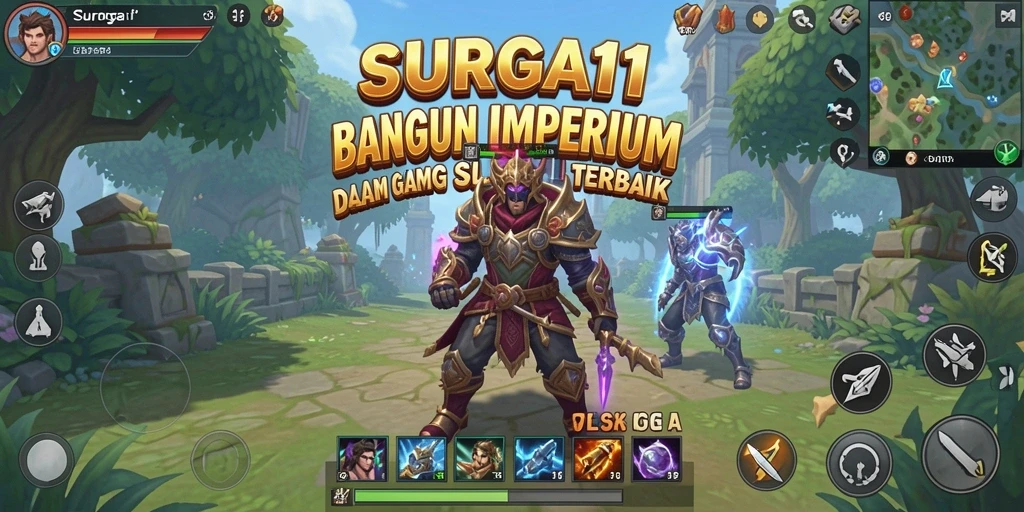 Screenshot menunjukkan gameplay menarik SURGA11 dengan strategi pembangunan yang dalam.