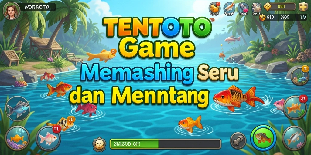 Tampilan gameplay memancing yang menakjubkan dalam TENTOTO.